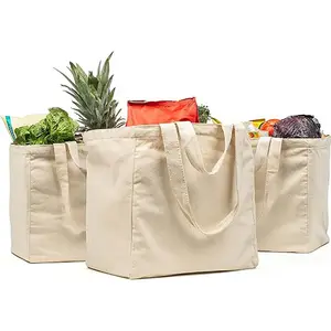 帆布环保在线手袋购物可回收重型定制购物袋折叠购物袋