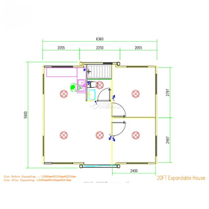 Casa Contenedor Prefabricada Expandible <span class=keywords><strong>de</strong></span> 20 y 40 Pies, Lista para Enviar, Material <span class=keywords><strong>de</strong></span> Acero, 3, 4 y 5 Dormitorios, en Oferta - Product Image 6