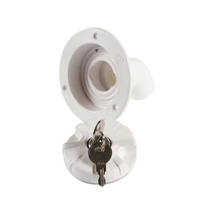 Blanco a prueba de polvo con cerradura RV entrada de agua por gravedad RV entrada de agua Exterior con cerraduras <span class=keywords><strong>Camper</strong></span> remolque caravana Accesorios - Product Image 4