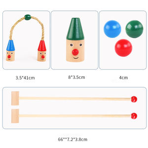 Syh1474 Ensemble <span class=keywords><strong>de</strong></span> <span class=keywords><strong>croquet</strong></span> extérieur pour 4 joueurs pour adultes et enfants Maillets et balles en bois pour des jeux amusants en famille dans l'arrière-cour - Product Image 5