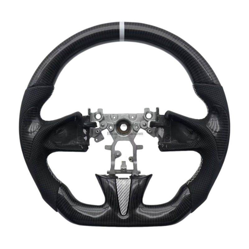 คาร์บอนไฟเบอร์ + หนังพรุน + แถบสีขาว + เย็บสีขาว