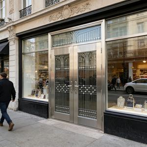 Porte d'entrée de sécurité moderne en acier inoxydable, anti-effraction, étanche, longue durée de vie, design populaire pour maison et appartement - Product Image 2