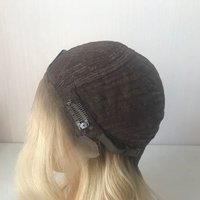 Perruques juives à couches, en cheveux humains européens vierges Remy, avec dessus en soie, mèches blond foncé, et dentelle frontale transparente