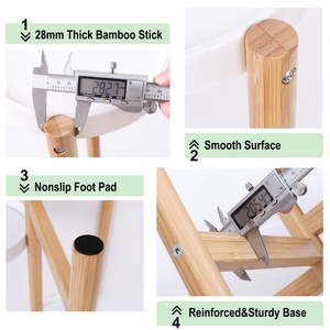 Étagères de présentation de <span class=keywords><strong>fleurs</strong></span> <span class=keywords><strong>d</strong></span>'<span class=keywords><strong>angle</strong></span> en bambou robuste - Product Image 4