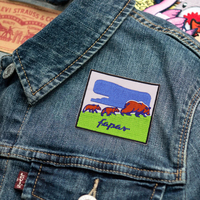 Patch brodé personnalisé en tissu chenille gaufré avec logo arc-en-ciel, nouveau design Guess You, motif dessin animé, forme cœur et fleur pour vêtements