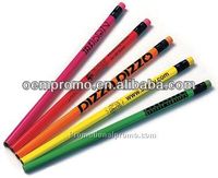 Crayon plat de charpentier en bois noir de 7 pouces, marque OEM, logo sérigraphié, corps multicolore, pour dessin de charpentier
