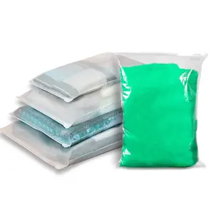 Kustom Logo cetak Poly Slider ritsleting hitam Biodegradable pakaian transparan tas Ziplock dapat digunakan kembali untuk paket