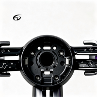 Volant de voiture en cuir plat en fibre de carbone violet personnalisé, adapté aux Mercedes W204 W205 W213 W211 W212 G63 CLA AMG