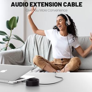 USB2.0 3.5mm nam-nam Adapter chuyển đổi Hifi Stereo âm thanh Microphone PVC lá cho iphone máy tính xách tay máy tính bảng xe tai nghe loa - Product Image 2