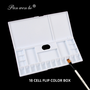 Paleta <span class=keywords><strong>de</strong></span> pintura <span class=keywords><strong>de</strong></span> acuarela <span class=keywords><strong>de</strong></span> plástico Premium <span class=keywords><strong>de</strong></span> 18 pozos portátil, paleta <span class=keywords><strong>de</strong></span> pintura plegable hidratante profesional, caja <span class=keywords><strong>de</strong></span> viaje amigable - Product Image 1