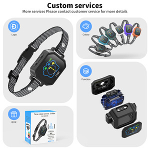 Anti Bark Pet Collar Dog Trainer Color <b>Screen</b> Dual <b>Vibration</b> Automatic Bark Control Device Black ABS Material - Product Image 3