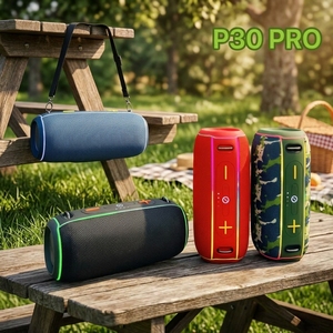 <span class=keywords><strong>Altavoz</strong></span> Portátil P30PRO RGB Resistente al Agua de 5.3 Pulgadas, 40W de Alta Potencia, con Correa de Mano, Inalámbrico, Estéreo, para Exteriores, Camping, Playa y Fiestas - Product Image 6