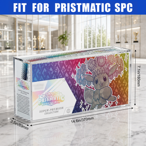 Boîte de rangement anti-poussière <span class=keywords><strong>en</strong></span> acrylique transparent de qualité supérieure de 5 mm avec couvercle magnétique coulissant et cadre fin pour boosters Pokémon ETB TCG - Product Image 1