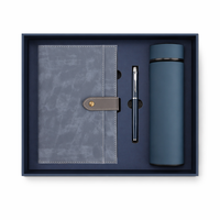 Ensemble cadeau stylo et carnet en cuir PU A5 avec logo personnalisé, impression sérigraphique, avec boîte de présentation, cadeaux promotionnels d'entreprise