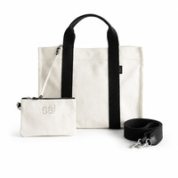 Sac fourre-tout en toile vierge, sac en toile de coton épais, minimaliste, OEM ODM, commande en gros, sac de courses réutilisable pour femmes, pour l'école