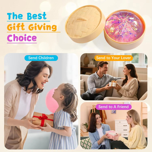 Pelota Antiestrés de Malto con Purpurina, Forma de Dumpling/Bao Bun, Caja Sorpresa, Juguete Sensorial de Rebote Lento para Aliviar la Ansiedad - Product Image 3