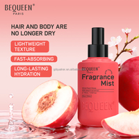 BEQUEEN Brume parfumée Pêche Mangue longue durée sans alcool pour femme – Spray parfumé pour cheveux et corps