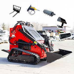 무료 배송 중국산 토목 기계 트랙 휠 CE/EPA 인증 미니 스키드 스티어 로더 (버킷, 트렌처, 로터리 플라우 포함) - Product Image 1