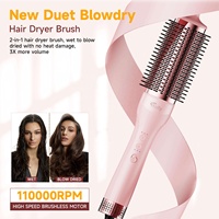 Sèche-cheveux brosse en céramique pliable compact à flux d'air chaud haute vitesse avec 3 réglages de vitesse pour usage professionnel en salon
