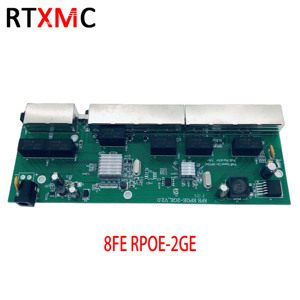 Placa PCBA de 10 puertos, interruptor de 100M, FE + 8 puertos 1000M, 2 puertos GE, enlace inverso POE con VLAN, CCTV, cámara IP HD, FTTH, XPON, GPON, EPON - Product Image 5