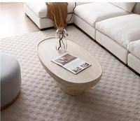 Table basse contemporaine en marbre travertin artificiel écologique personnalisée pour l'intérieur