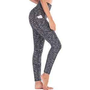 Women's Sports Running Yoga <b>Leggings</b>-Polyester/Spandex Print Pattern Side <b>Pocket</b> Anti-UV & Quick Dry - Product Image 6