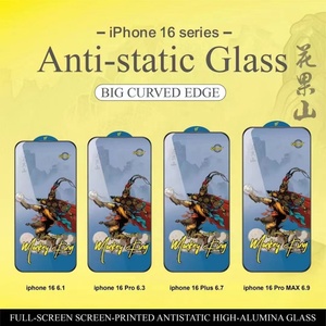 2025 New Huaguo Mountain Monkey King <b>Phone</b> Glass for iphone 16 16pro 15max 13mini High Quality 40KG Anti Static <b>Phone</b> Glass - Product Image 2