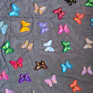 Красочная Вышивка Бабочка сетка африканская кружевная ткань