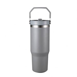 Gobelet de voyage portable en acier inoxydable avec poignée, tasse isotherme à double paroi de 20 oz pour voiture et bureau - Product Image 4