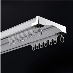 Heavy-Duty kim loại rèm chủ duy nhất theo dõi hệ thống với Trần núi cho phòng khách rèm cửa - Product Image 6