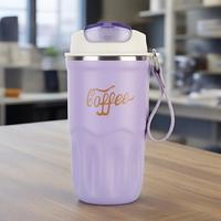 Nouvelle tasse à café portable mignonne pour étudiant, en acier inoxydable 316, avec couvercle, pour les voyages