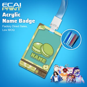 Insignia de nombre de acrílico de <span class=keywords><strong>Anime</strong></span>, insignia de identificación de sublimación DIY para enfermera, maestra, recepcionista de tecnología de laboratorio - Product Image 1