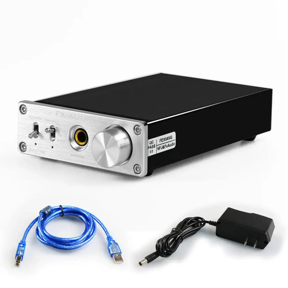 DAC-X6 Mini Stereo DAC Digital-to-Analog Audio Converter Adapter for Home Desktop Powered Headphone Amplifier