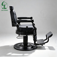 Fauteuil de Barbier Moderne JINCHENG LIRONG en Cuir PU, Pompe Hydraulique Robuste, Dossier Inclinable, Hauteur Réglable, Rotation à 360°