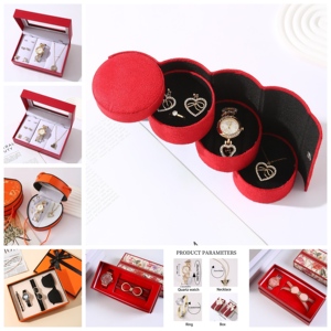 Valentine's Day Mother's Day Gift <b>Set</b> Diamond-<b>Studded</b> Watch Stainless Steel Necklace Butterfly Accessories Business Gift <b>Set</b> - Product Image 4