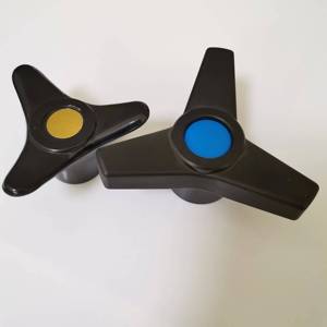 Boutons à trois bras en bakélite <span class=keywords><strong>plastique</strong></span> noir, résistants à la rouille, surface lisse, personnalisables - Product Image 3