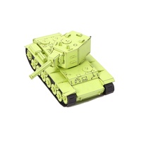 CUPUZ Kit de Manualidades de Rompecabezas de Papel 3D KV-2, Modelo de Tanque Soviético de la Segunda Guerra Mundial, Juguete de Construcción para Niños, Regalo de Cumpleaños