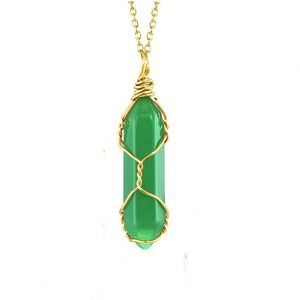 Collar de Cristal de Piedra Preciosa Natural en Oferta, Cadena Chapada en Oro, Piedra Irregular en Forma de Bala, Amuleto de Cristal Curativo, Tendencia de Moda, Pulido - Product Image 4