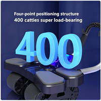 Roue abdominale automatique à quatre rouleaux élargie avec support coudes, entraîneur abdominal portable pour la mise en forme abdominale à domicile