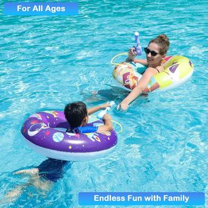 Hot Sale Kids <b>Inflatable</b> Pool <b>Floats</b> with Water Guns Swim Tubes Beach Ball Pool <b>Floats</b> Toys for Ages 8 to 12 Summer Party Fun - Product Image 2