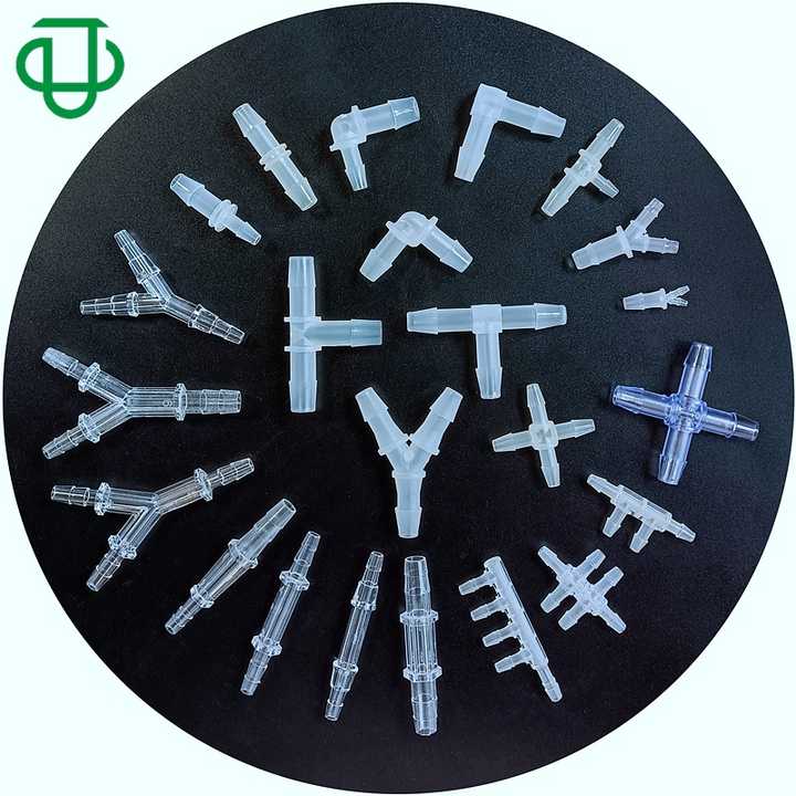 プラスチック1/8NPT1/4NPTめねじ3ウェイティー6mmホース有刺鉄線