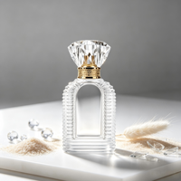 Botol Parfum Kaca Modern Anti Bocor Bentuk Silinder 30/50/100ml Transparan untuk Semprotan, Stok Grosir