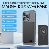 Banque d'alimentation sans fil magnétique certifiée CE ROHS 5000mAh 10000mAh