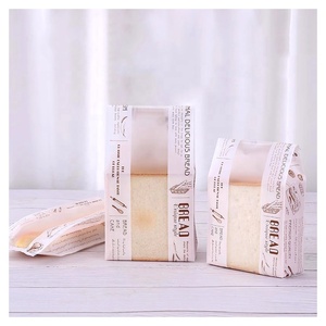 Sacs en papier d'emballage de pain de <span class=keywords><strong>boulangerie</strong></span> de catégorie comestible avec la fenêtre en plastique - Product Image 5