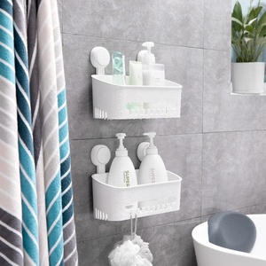 Multifunctional No Drill Bathroom Organizer Square Wall Mounted Vacuum Suction Cup Basket <strong>Hanging</strong> Storage Shelf for <strong>Shower</strong> <strong>Caddy</strong> - Product Image 2