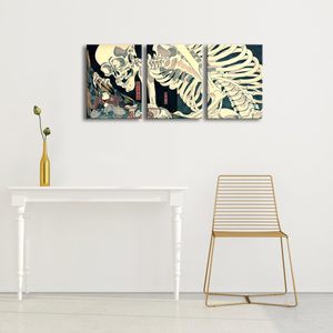 Set <span class=keywords><strong>di</strong></span> 3 <span class=keywords><strong>Dipinti</strong></span> a Olio Astratti Moderni con Strega e Scheletro per Ufficio, Soggiorno, Camera da Letto, Decorazione Artistica da Appendere - Product Image 3