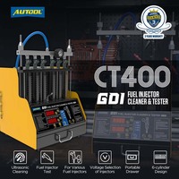 AUTOOL-limpiador de inyección de motor de coche CT400, máquina de prueba ultrasónica, inyector de combustible