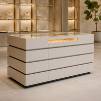Commode à bijoux moderne en bois à 6 tiroirs avec plateaux en velours, rangement multifonctionnel écologique par MZYX