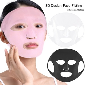 Washable Reusable Silicone Sheet Mask Cover Earloop Facial Mask Holder Prevent Essence Evaporation for Home Skin Care - Product Image 1