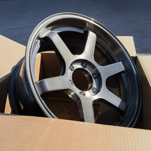 Jantes de course monobloc forgées japonaises <span class=keywords><strong>TE37</strong></span> à 6 branches, gris brossé, 5x112 5x120, 18 19 20 21 pouces pour M5 F90 G90 G99 G82 - Product Image 4